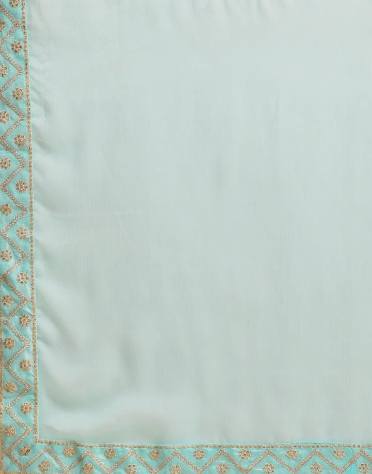 Light Blue Chiffon Saree | Sudathi