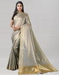 Grey Plain Silk Saree
