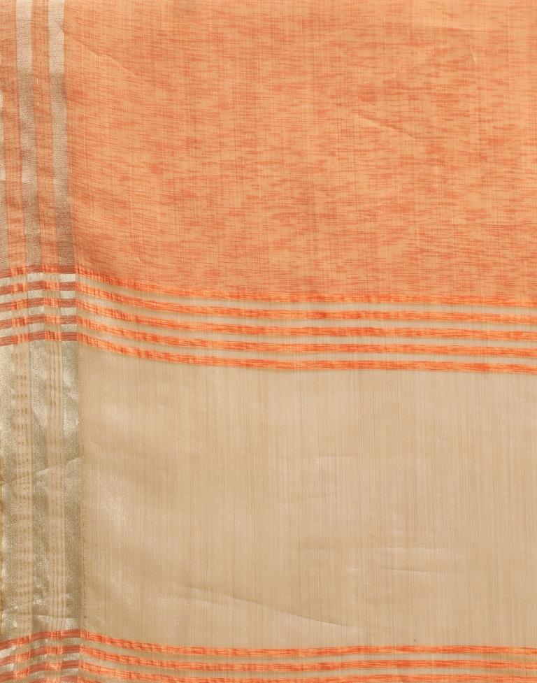 Orange And Golden Silk Saree | Sudathi