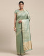 Jungle Green And Golden Silk Saree | Sudathi