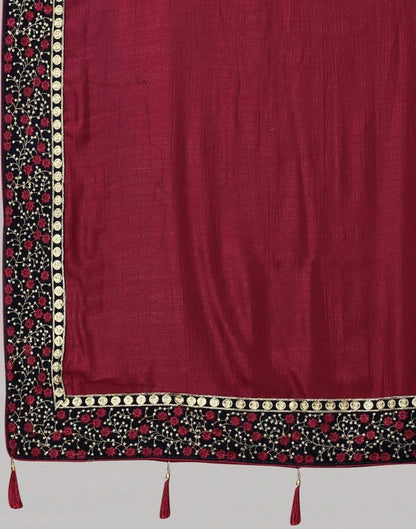 Maroon Silk Saree | Sudathi