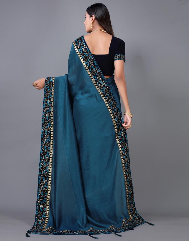 Rama Blue Silk Saree | Sudathi