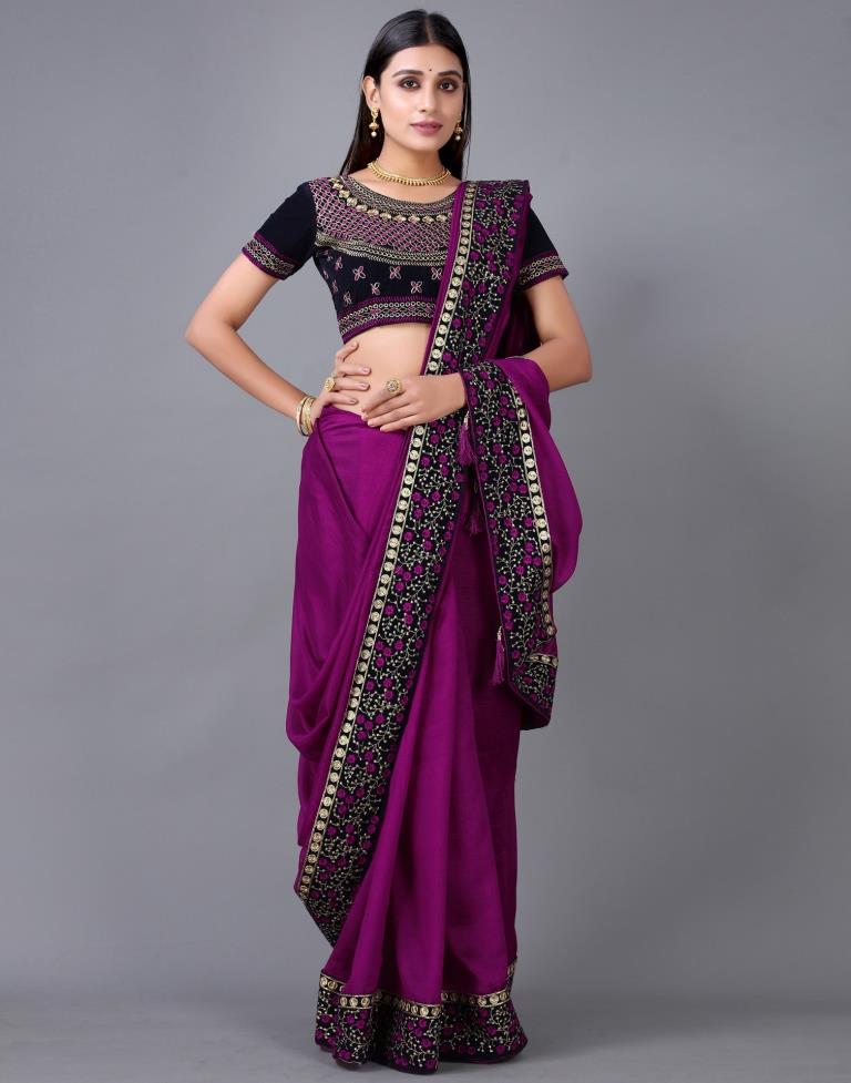 Wine Silk Saree | Sudathi