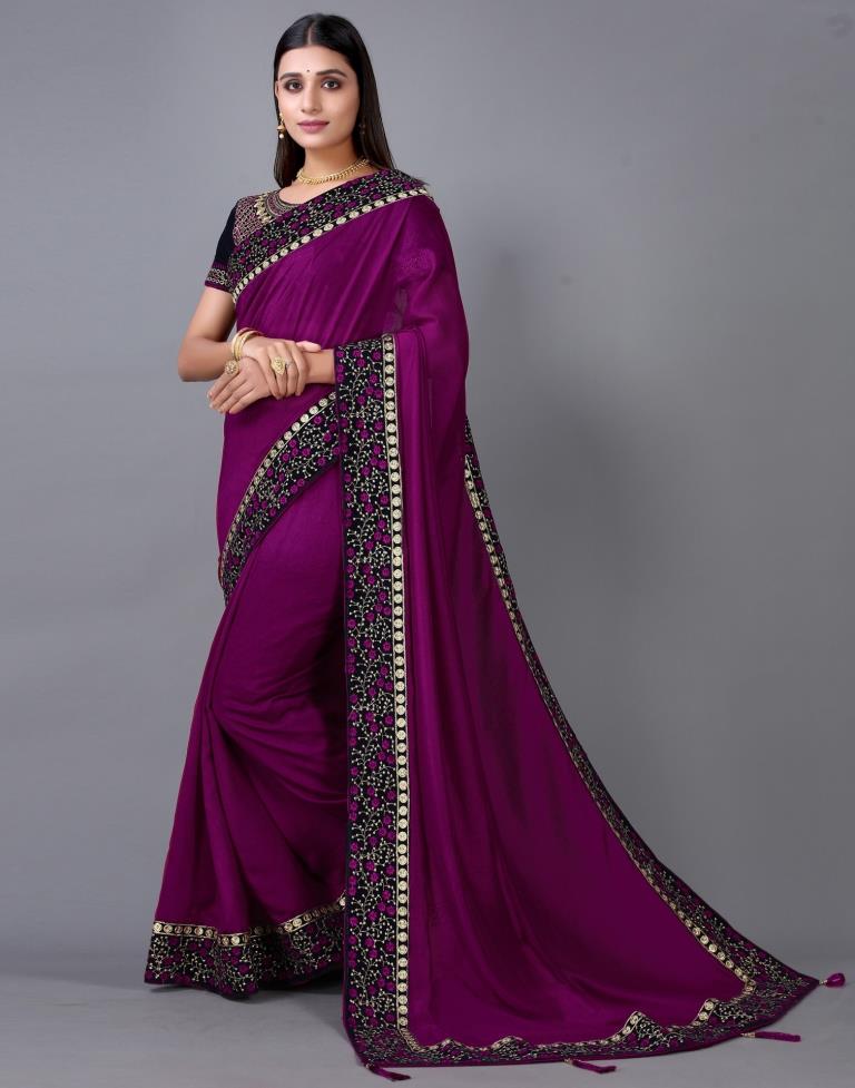 Wine Silk Saree | Sudathi