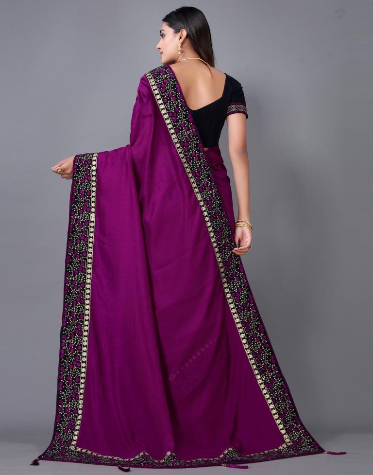 Wine Silk Saree | Sudathi