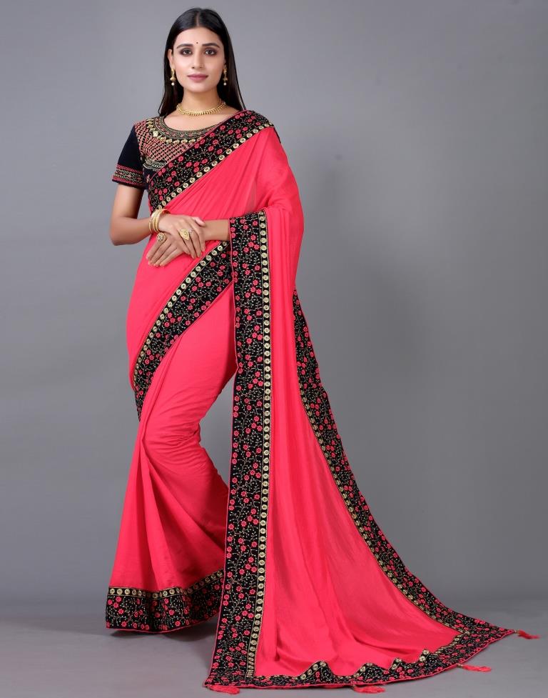 Hot Pink Silk Saree | Sudathi