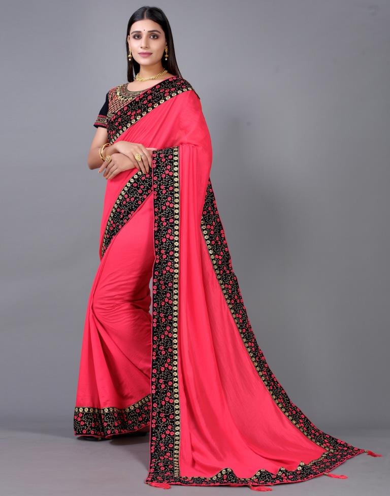 Hot Pink Silk Saree | Sudathi