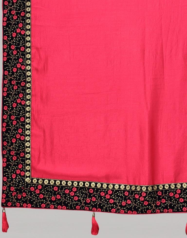 Hot Pink Silk Saree | Sudathi