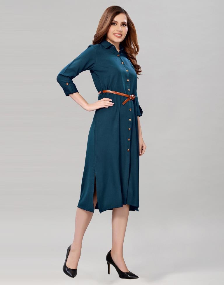 Nevy Blue A-line Dress | Sudathi