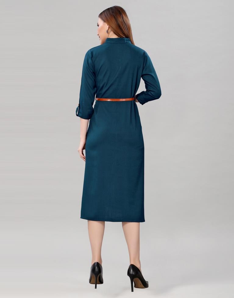 Nevy Blue A-line Dress | Sudathi
