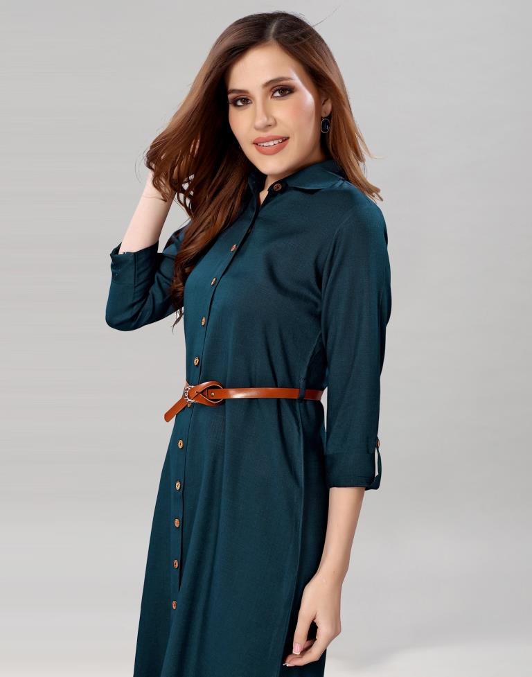 Nevy Blue A-line Dress | Sudathi