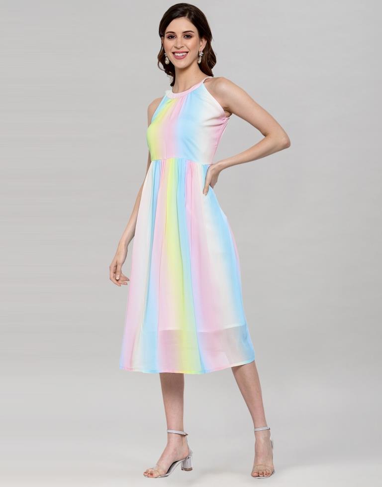 Multicolour Digital Print Dress | Sudathi