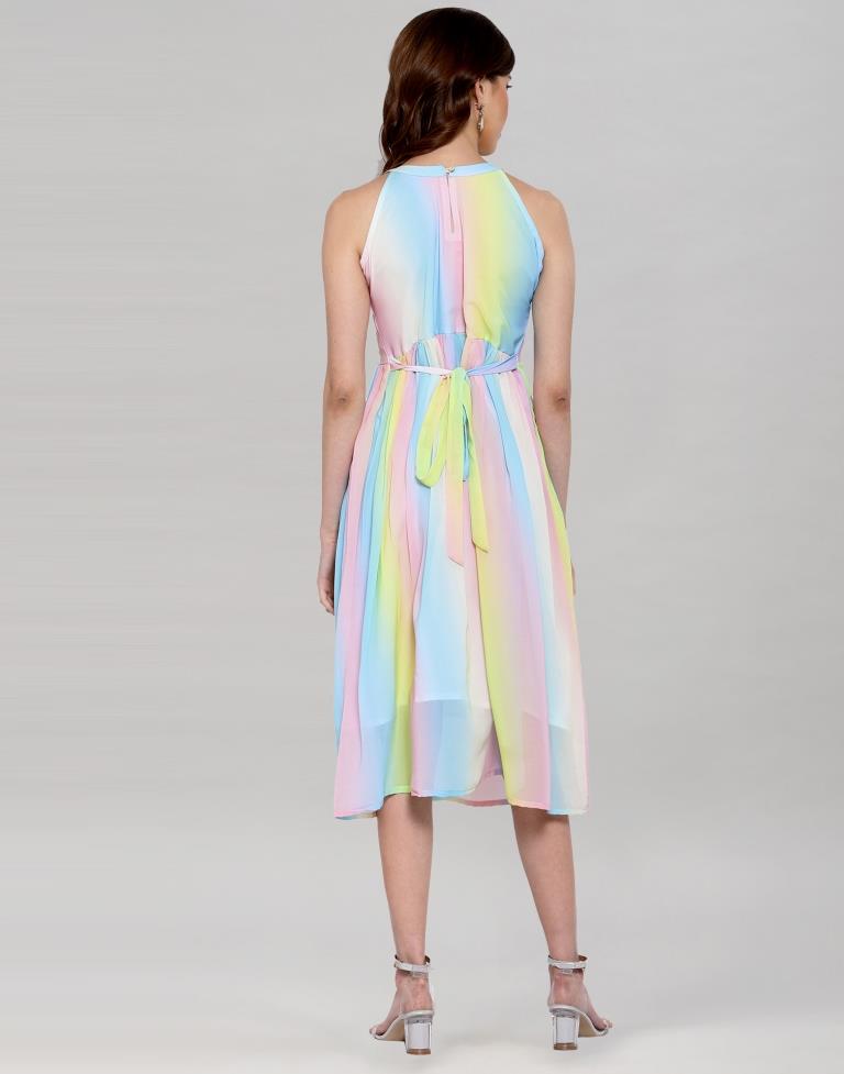 Multicolour Digital Print Dress | Sudathi