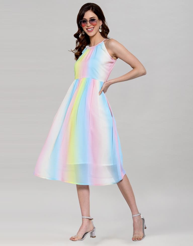 Multicolour Digital Print Dress | Sudathi
