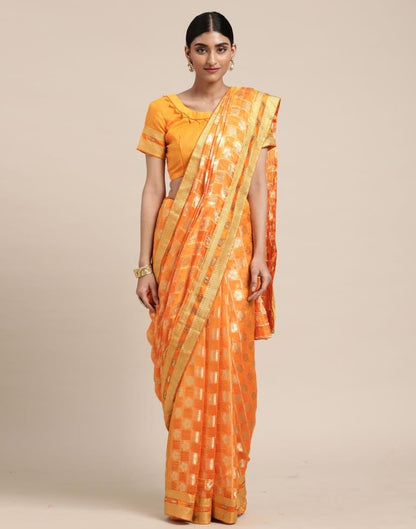 Orange Silk Saree | Sudathi
