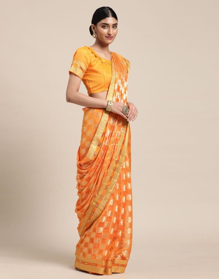 Orange Silk Saree | Sudathi