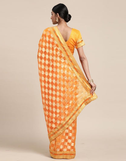 Orange Silk Saree | Sudathi