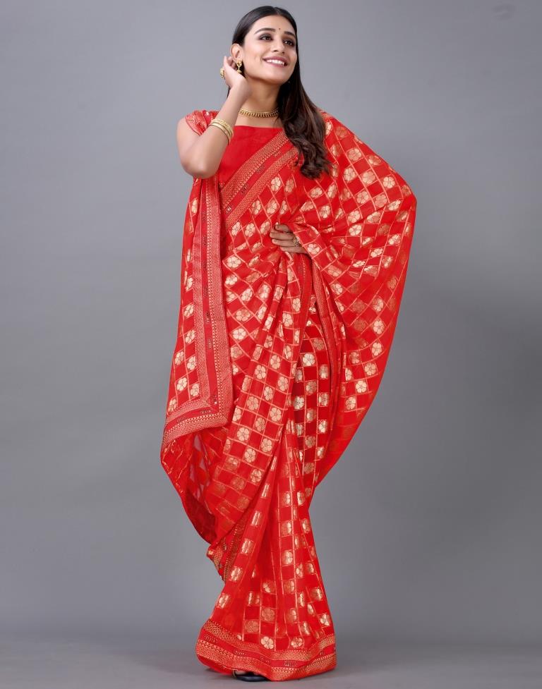 Red Silk Saree | Sudathi