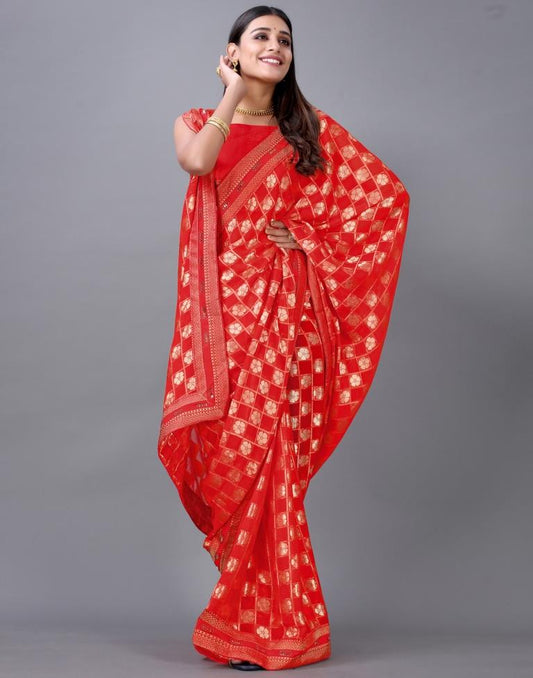 Red Silk Saree | Sudathi