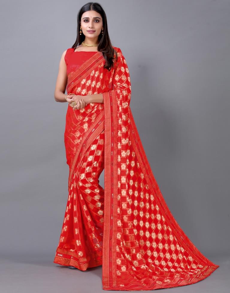 Red Silk Saree | Sudathi