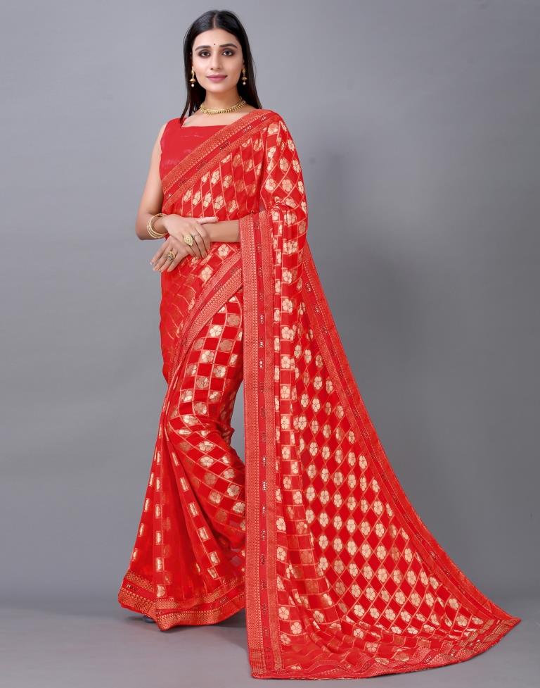 Red Silk Saree | Sudathi