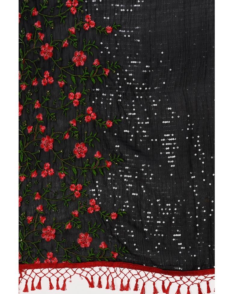 Black Embroidery Saree | Sudathi