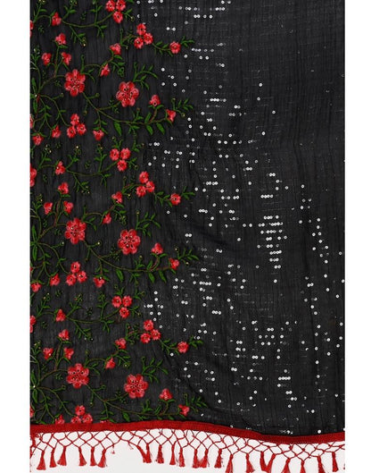 Black Embroidery Saree | Sudathi