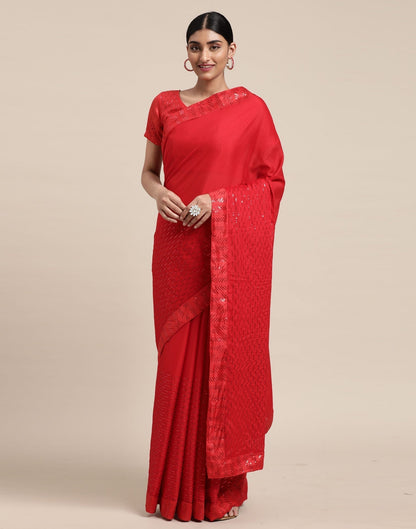 Red Silk Saree | Sudathi