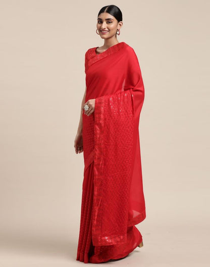 Red Silk Saree | Sudathi