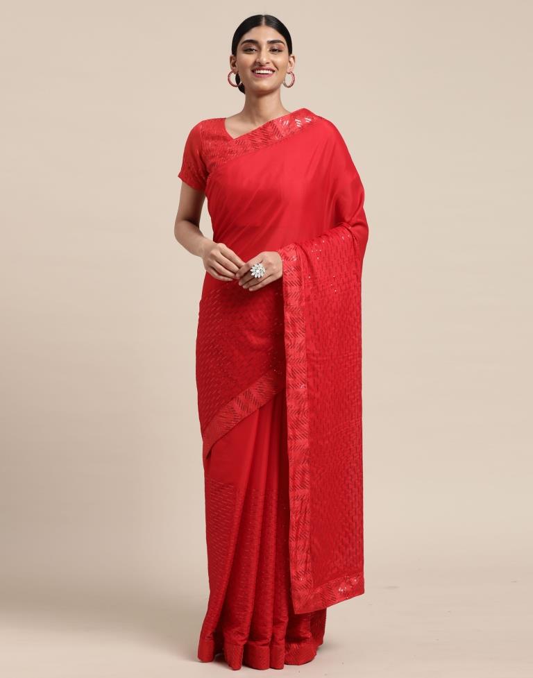 Red Silk Saree | Sudathi