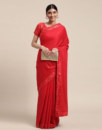Red Silk Saree | Sudathi