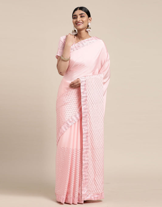 Light Pink Silk Saree | Sudathi
