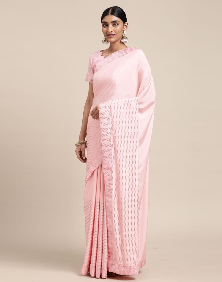 Light Pink Silk Saree | Sudathi