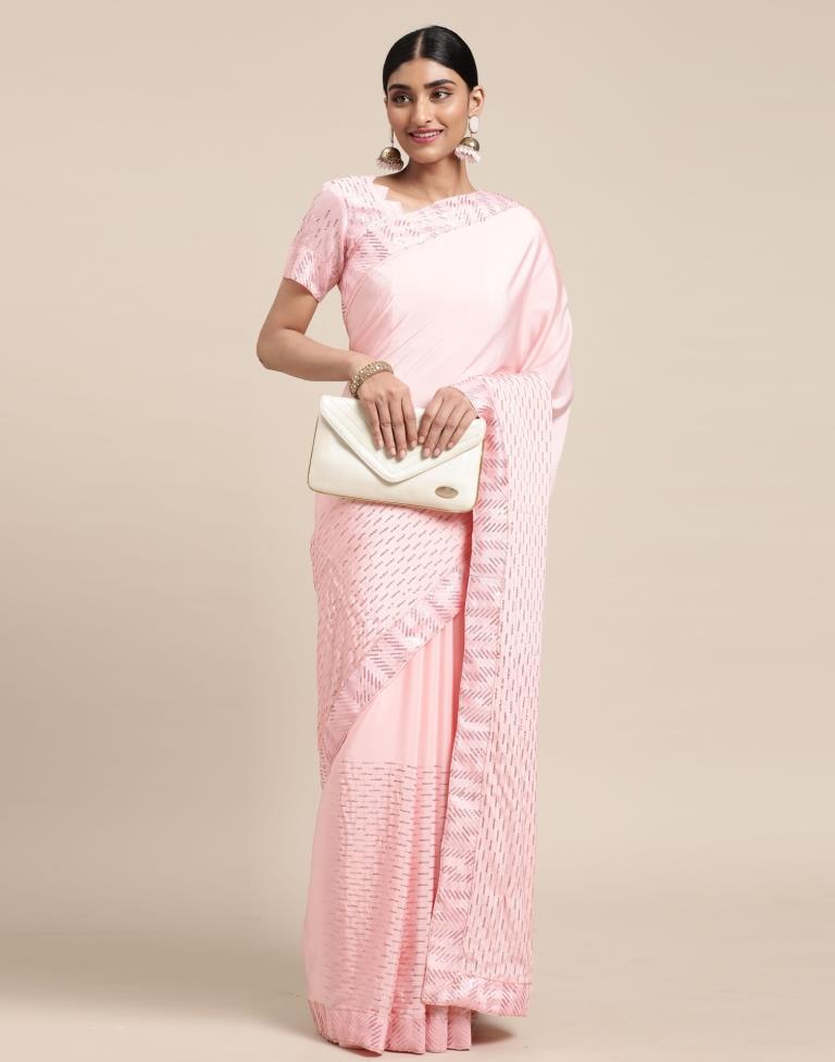 Light Pink Silk Saree | Sudathi