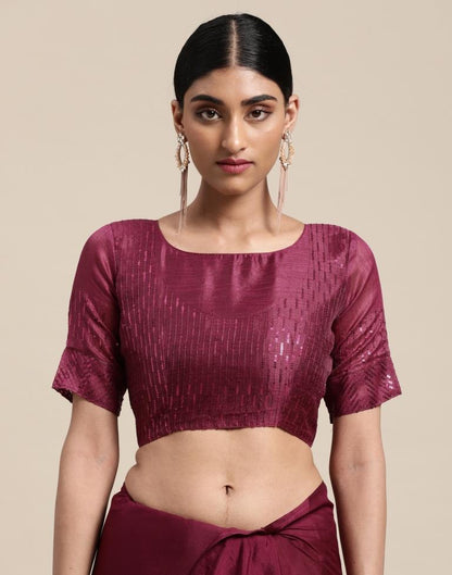 Magenta Silk Saree | Sudathi