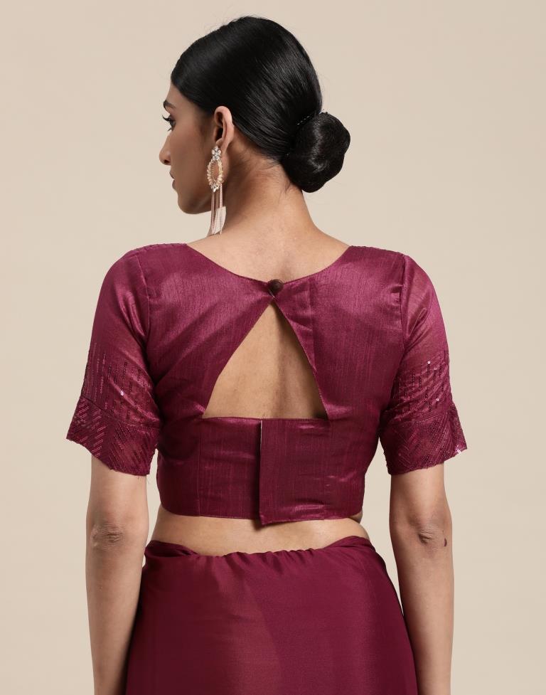 Magenta Silk Saree | Sudathi