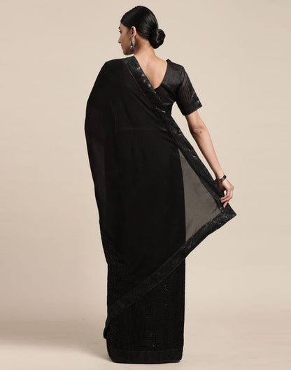 Black Silk Saree | Sudathi