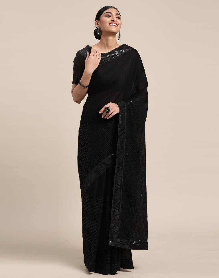 Black Silk Saree | Sudathi