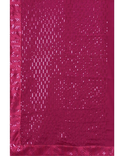 Pink Sequence Silk Saree | Sudathi