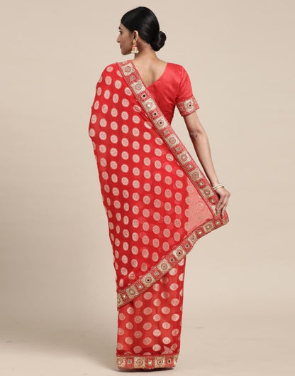 Red Embroidery Saree | Sudathi