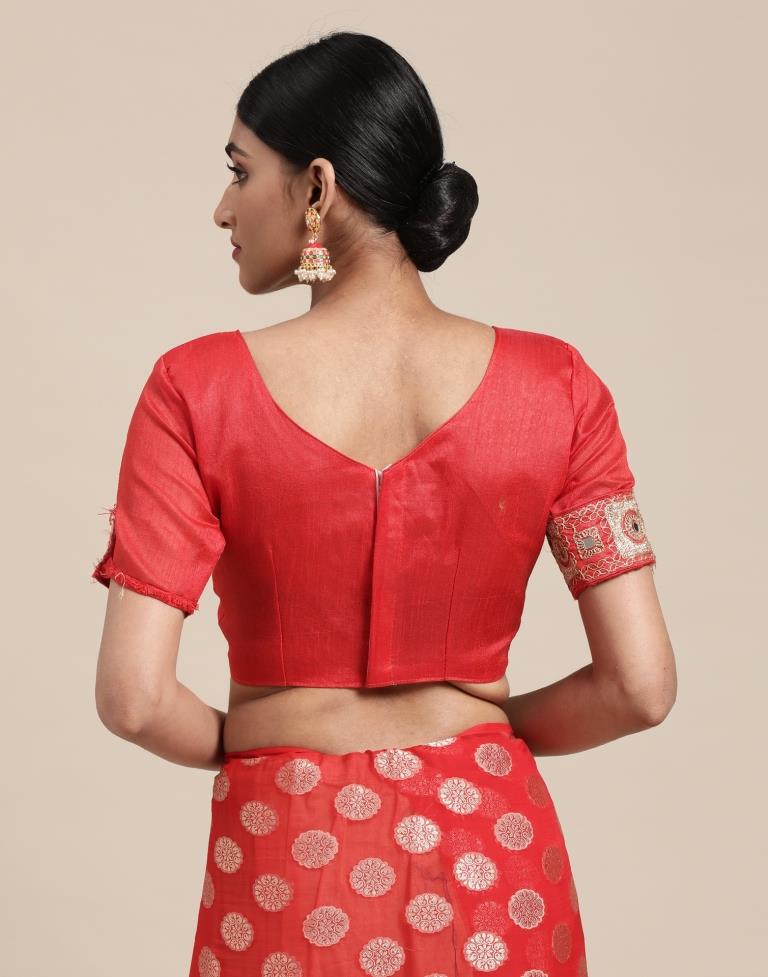Red Embroidery Saree | Sudathi