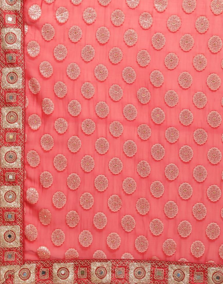 Red Embroidery Saree | Sudathi