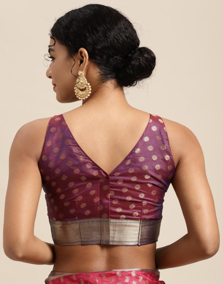 Dark Pink Silk Saree | Leemboodi