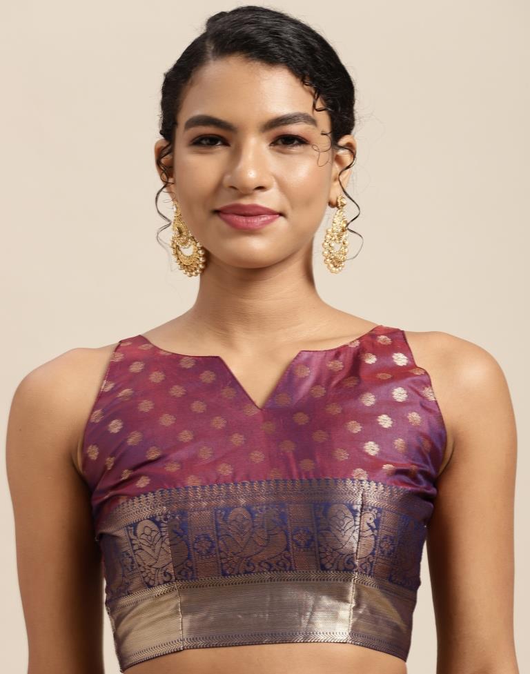 Dark Pink Silk Saree | Leemboodi