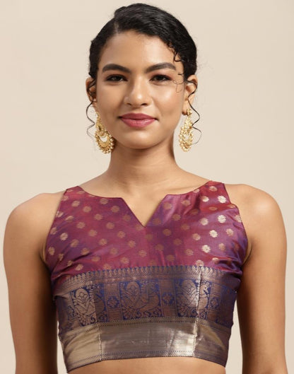 Dark Pink Silk Saree | Leemboodi