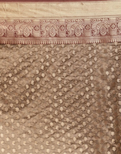 Dark Brown Silk Saree | Sudathi