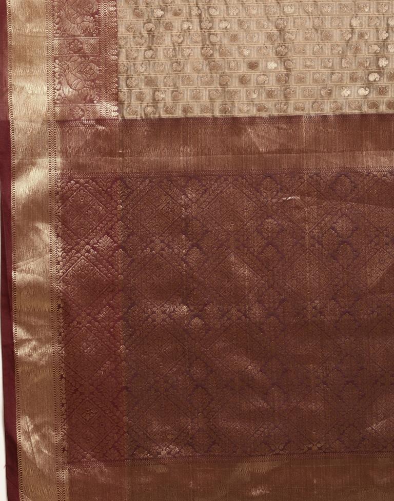 Dark Brown Silk Saree | Sudathi