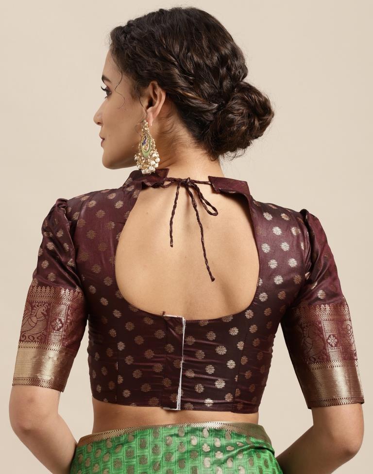 Parrot Green Silk Saree | Leemboodi