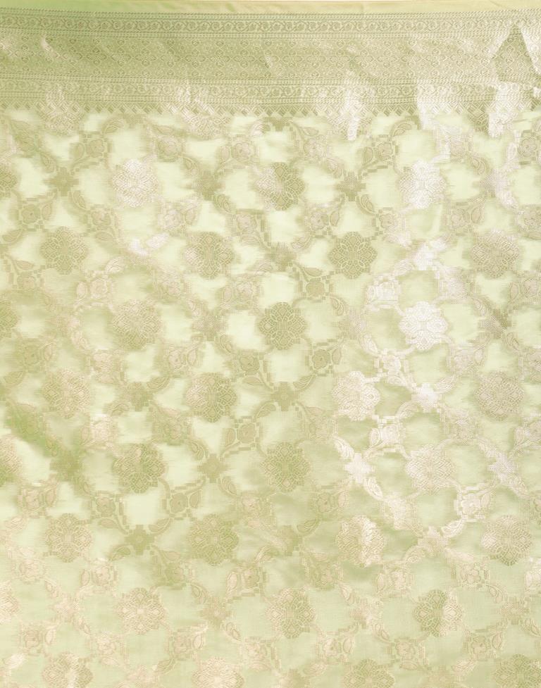 Pista Green Silk Saree | Sudathi