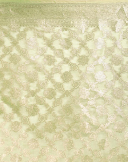 Pista Green Silk Saree | Sudathi